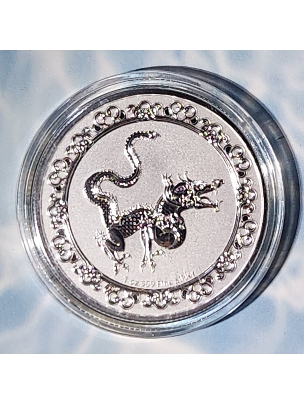 YELLOW SNAKE Celestial Animals 2020 1 oz 999 Fine Silver Round New! Capsule NIUE